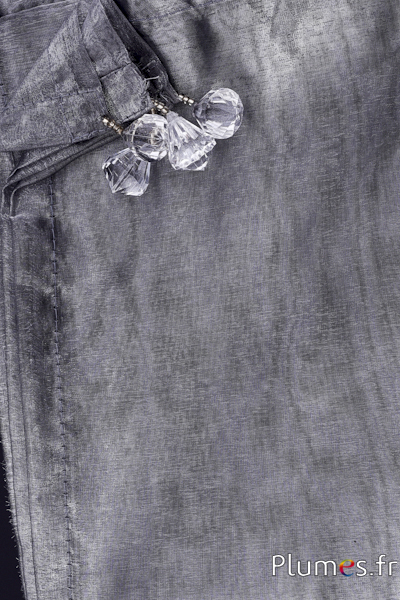Nappe en organza - 140 x 140 cm - anthracite